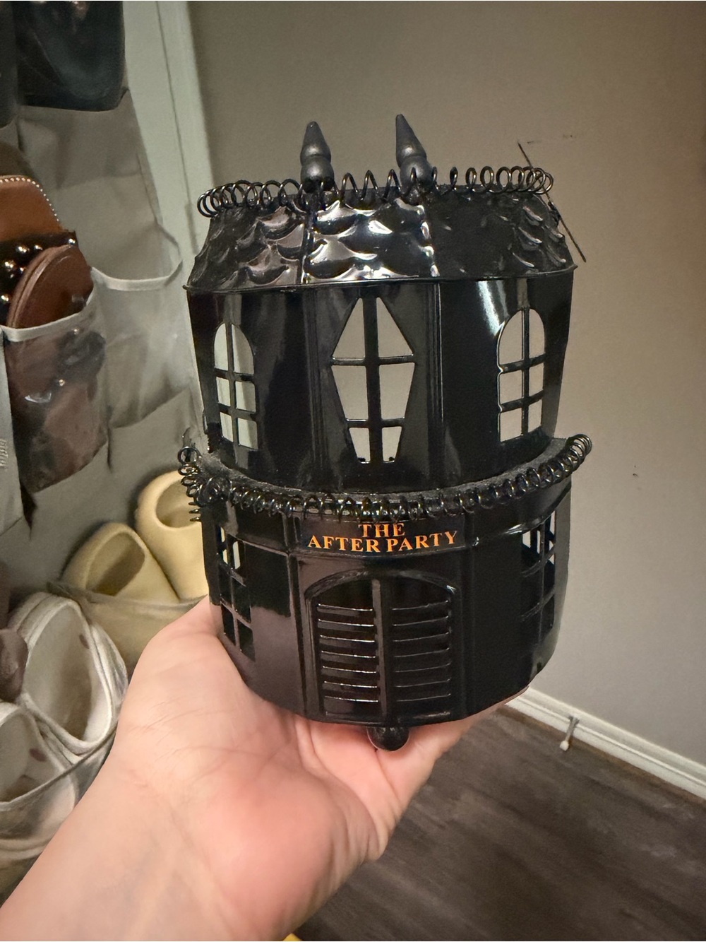 Yankee Candle Black 'The After Party' Haunted House Lantern candle holder